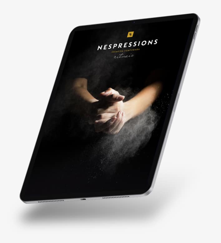Tablet with nespresso logo