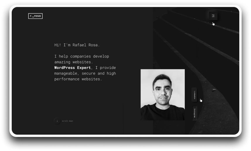 rafael's site homepage image